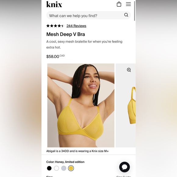 Knix Mesh Deep-V Bralette - Picture 1 of 6